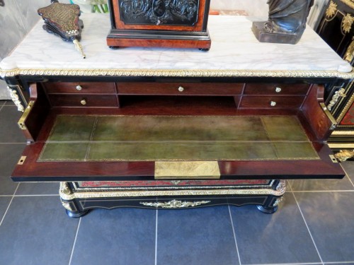  Drawers of Desk in Boulle marquetry 19th period Napoléon III - Furniture Style Napoléon III