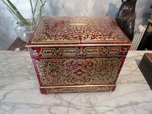 Tantalus Box in Boulle marquetry Napoleon III period 19th - Napoléon III