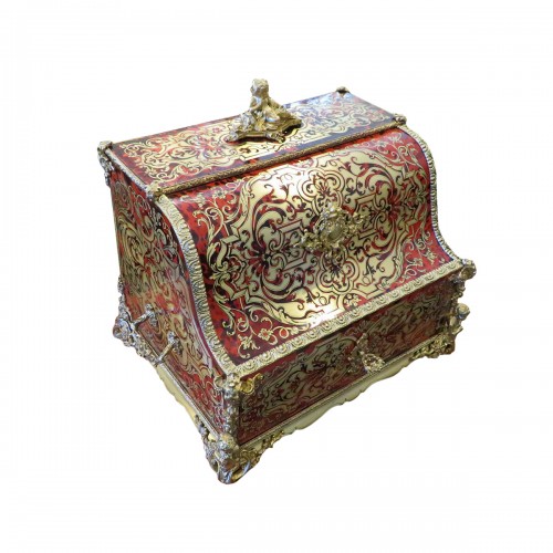Stamped AUDIGE - Tantalus Box in Boulle marquetry Napoleon III period 19th