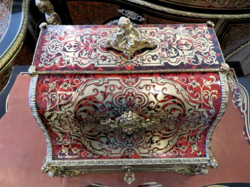 Stamped AUDIGE - Tantalus Box in Boulle marquetry Napoleon III period 19th - Decorative Objects Style Napoléon III