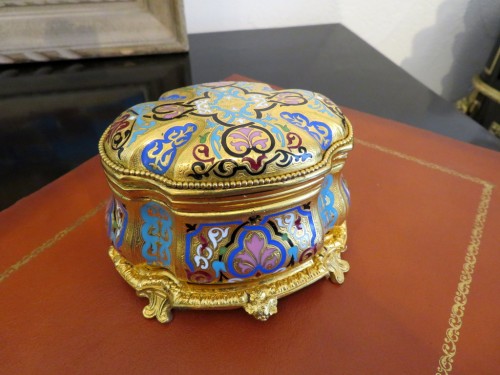 Objects of Vertu  - Jewelry Box bronze and Enamel 19th century Napoleon III period