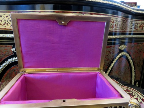 Jewelry Box with Pietra Dura marquetry 19th Napoléon III period 19th - Objects of Vertu Style Napoléon III