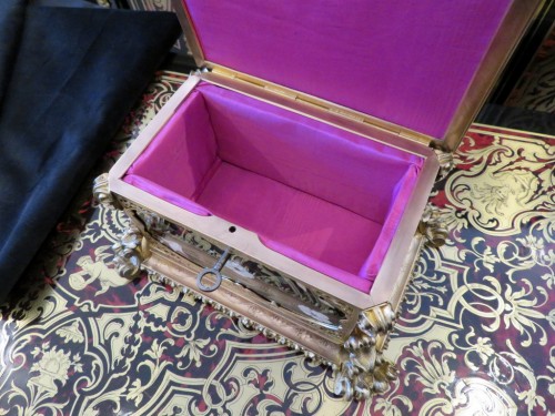 Jewelry Box with Pietra Dura marquetry 19th Napoléon III period 19th - 