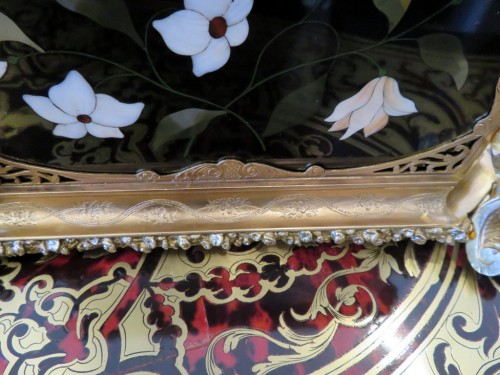 19th century - Jewelry Box with Pietra Dura marquetry 19th Napoléon III period 19th