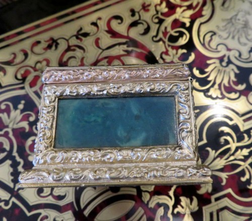 Objects of Vertu  - Stamped Giroux Jewelry Box in Malachite marquetry 19th Napoleon III period