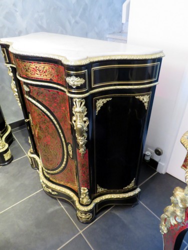 19th century -  Cabinet in Boulle marquetry 19th Napoléon III Napoleon III period