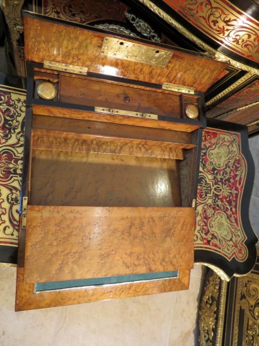 Antiquités -  Writing desk in Boulle marquetry Napoleon III period 19th