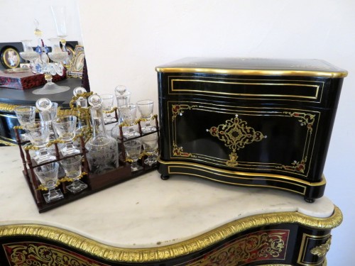 Napoléon III - Tantalus Box in Boulle Marquetry Napoleon III period 19th
