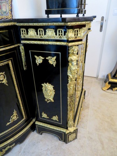 Furniture  - Cabinets Louis XIV stamped Béfort in Boulle marquetry 19th  Napoleon III