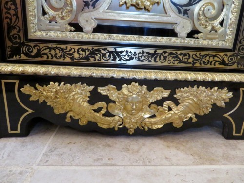 Napoléon III - Cabinets Louis XIV stamped Béfort in Boulle marquetry 19th  Napoleon III