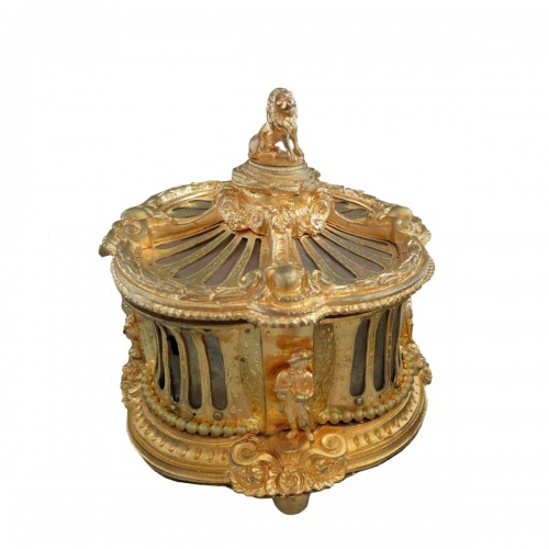 Boite à bijoux estampillée BOISSIER en Bronze Boulle Epoque Napoléon III