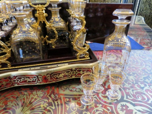 Antiquités - Stamped ANNEE Tantalus Box in Boulle marquetry Napoleon III period 19th