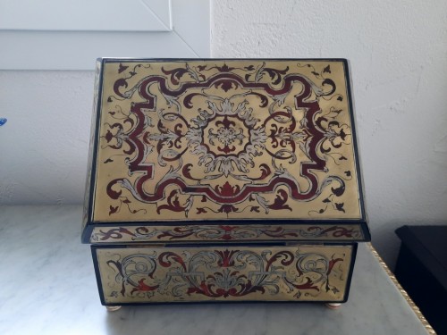 Antiquités -  Jewelry Box in Boulle marquetry 18th century 