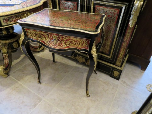Antiquités - Little Table in Boulle marquetry 19th Napoleon III period
