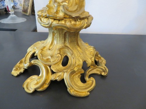 Antiquités - Pair of Candelabra golden Bronze in Napoléon III period 63 cm