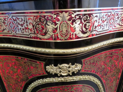 Cabinet in Boulle marquetry 19th Napoléon III - Furniture Style Napoléon III