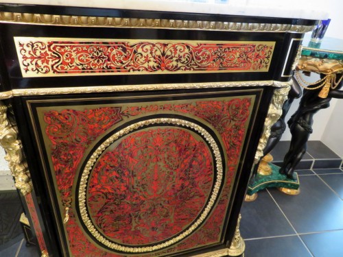 Antiquités - Cabinet in Boulle marquetry 19th Period Napoléon III
