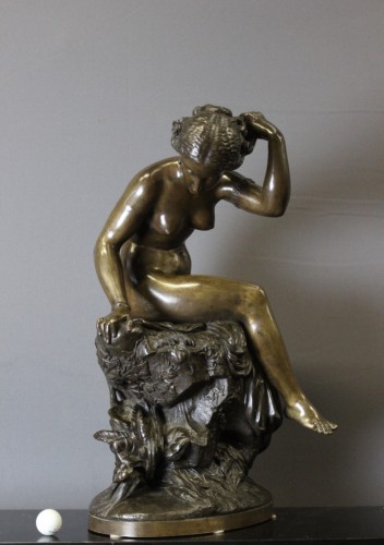 Woman sitting on a rock - Salvatore Marchi (1788 - 1859) - Sculpture Style Louis-Philippe