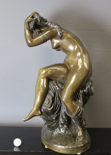 Sculpture Sculpture en Bronze - Femme assise sur un rocher - Salvatore Marchi (1788 - 1859)