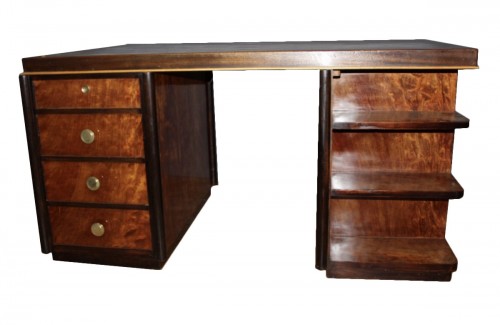 Bureau plat Art Déco en palissandre vers 1930