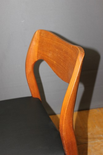 Antiquités - Suite de six chaises scandinaves- Niels Otto Moller Vers 1960