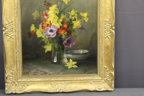 Bouquet de fleurs - Blanche Eglene Surieux (1884-1944) - Antiquités Christophe Rochet