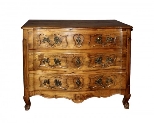 Commode arbalète Louis XV en noyer