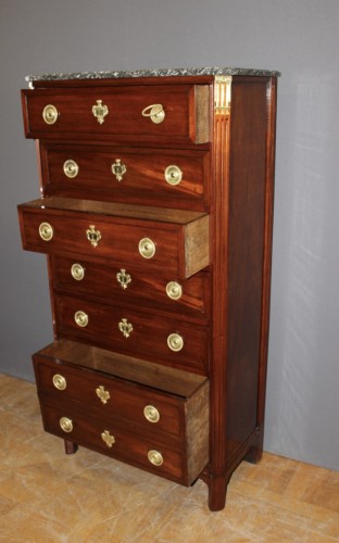 Louis XVI Semainier in mahogany - Furniture Style Louis XVI