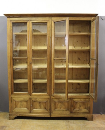 Louis Philippe bookcase in walnut wood - Louis-Philippe