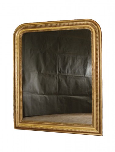 Miroir louis Philippe en stuc doré à la feuille d'or