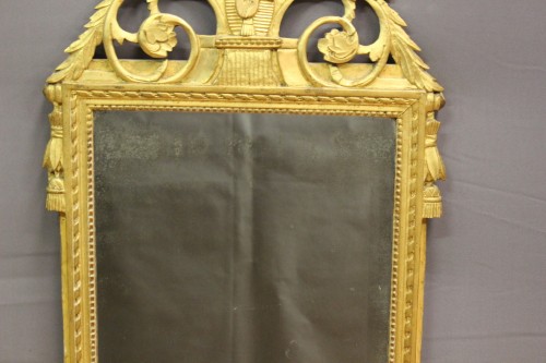 Miroir Louis XVI en bois doré - Antiquités Christophe Rochet