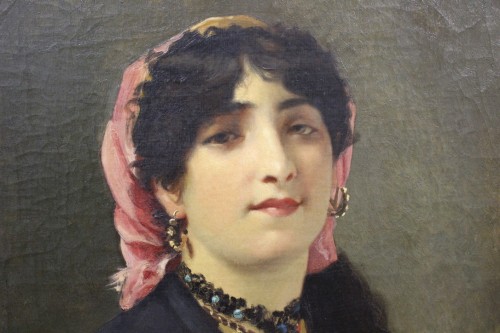 Portrait d'une Gitane au foulard rouge - Alexandre Hirsch (1833-1912) - Napoléon III