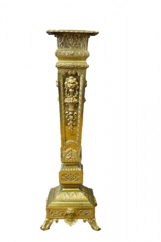 Napoleon III presentation column in gilded bronze