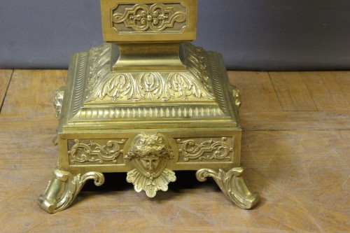 Colonne de présentation Napoléon III en bronze doré - Napoléon III