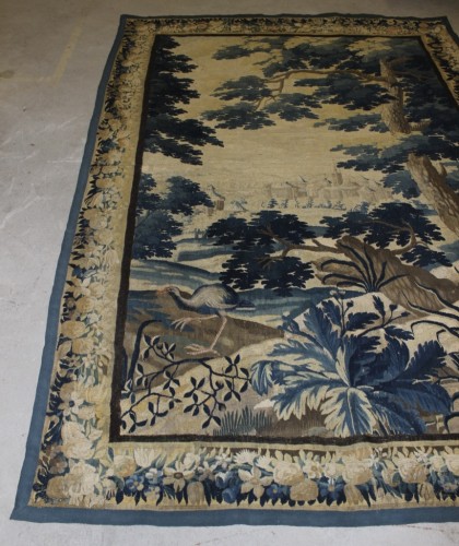 Verdure, tapisserie d'Aubusson du XVIIIe siècle - Antiquités Christophe Rochet