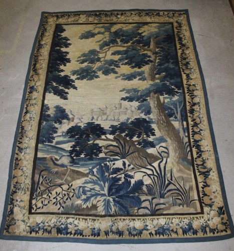 Verdure, tapisserie d'Aubusson du XVIIIe siècle - Transition