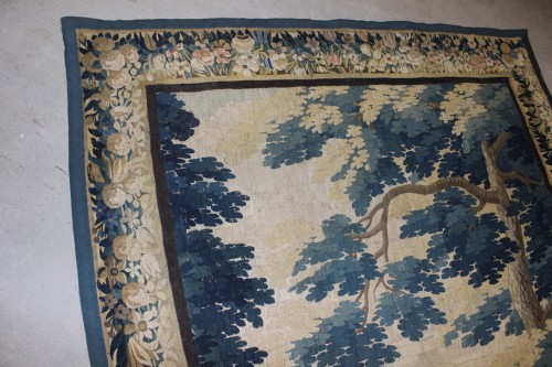 Antiquités - Verdure, tapisserie d'Aubusson du XVIIIe siècle