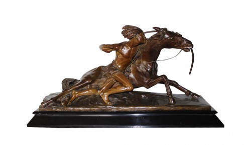 Edouard Drouot (1859-1945) - Indien et son cheval