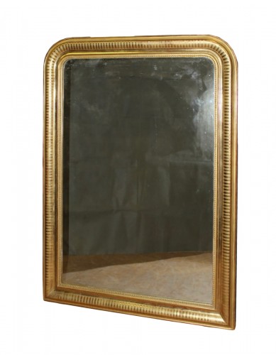 Miroir d'époque Louis Philippe en stuc doré