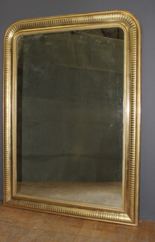 Miroir d'époque Louis Philippe en stuc doré - Antiquités Christophe Rochet