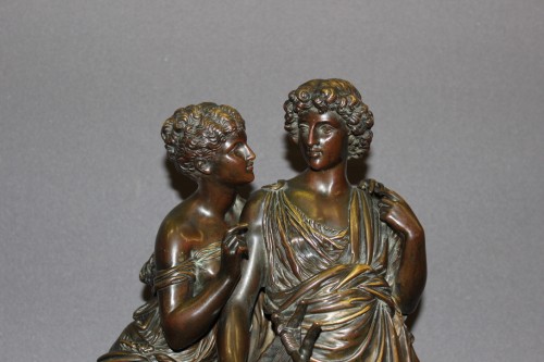 XIXe siècle - Orphée et Eurydice d'après Hippolyte Moreau (1832-1927)
