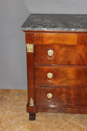 Mobilier Commode - Commode d'époque Restauration en acaju