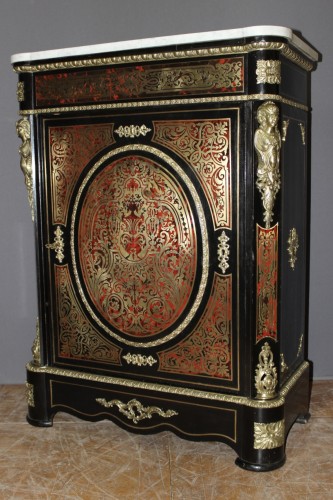 Antiquités - Meuble d'appui Napoléon III en marqueterie Boulle
