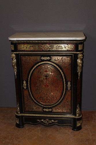 Antiquités - Meuble d'appui Napoléon III en marqueterie Boulle