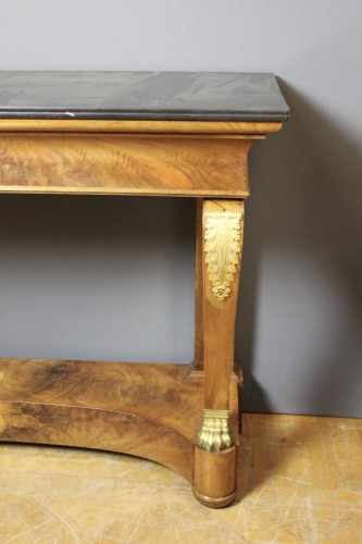 Console restauration en noyer début XIXe - Antiquités Christophe Rochet