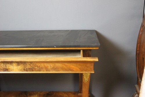 XIXe siècle - Console restauration en noyer début XIXe