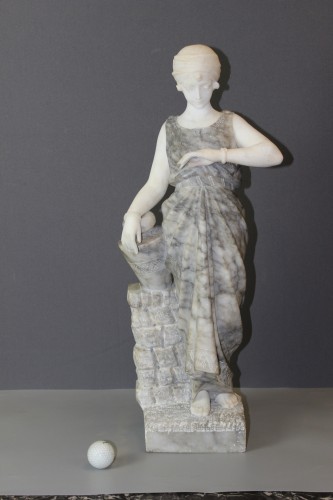 Femme au turban par Corrini - Sculpture Style Art nouveau