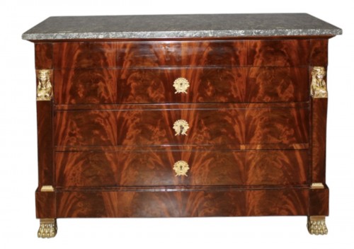 Commode Retour d'Egypte en acajou début XIXe