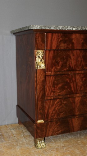 Commode Retour d'Egypte en acajou début XIXe - Mobilier Style Empire