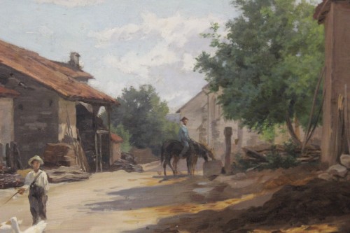 Cour de ferme dans les Vosges - Edouard Louis Boudier (1845/1903)  - Napoléon III